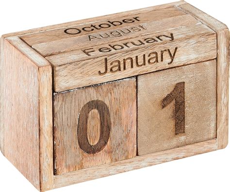 Calendar Block Wood Perpetual Calendar Wooden Uganda Ubuy