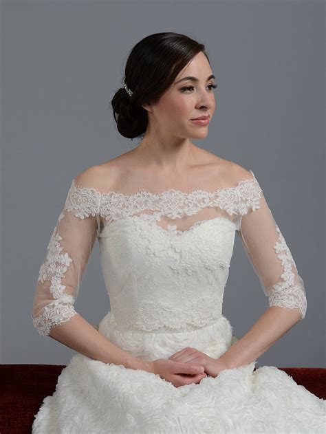 Off The Shoulder Lace Bolero Jacket