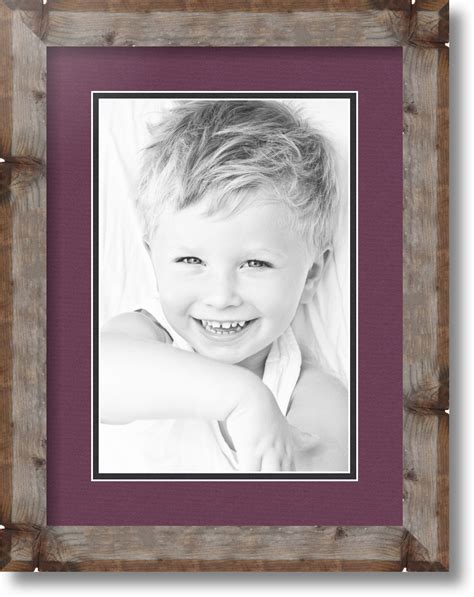Arttoframes Matted 12x16 Natural Picture Frame With 2 Double Mat 8x12