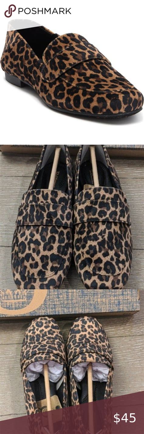 New In Box Born Ballo Suede Loafers Leopard Print Suede Loafers