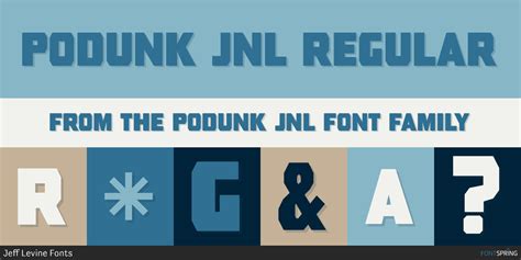 Podunk JNL Font Fontspring