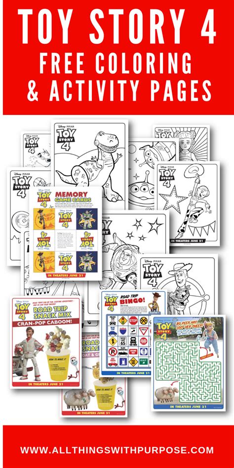 Download your toy story coloring pages and activity sheets. Toy Story 4 Party Theme and Free Printable Party Pack