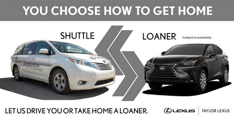Plus, lexus enform service connect will send alerts when your vehicle is due for service. Courtesy Shuttle and Courtesy Loaner Program - Taylor Lexus