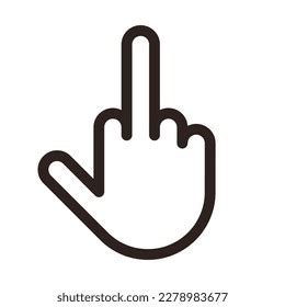 Middle Finger Offensive Hand Gesture Icon Stock Vector Royalty Free