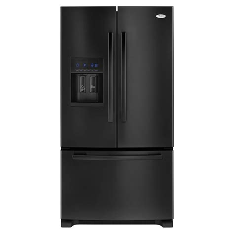 Whirlpool 255 Cu Ft French Door Bottom Freezer Refrigerator Black