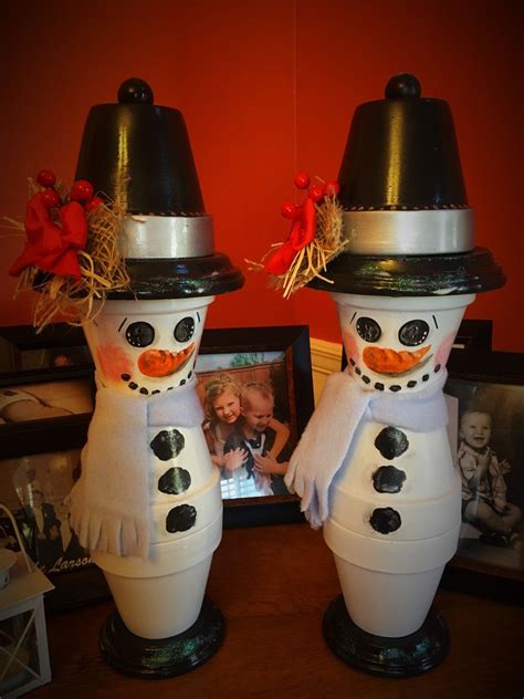Clay Pot Snowman By Lilianaboutique On Etsy Clay Pot Crafts Clay