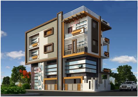 Residential Cum Commercial Elevation Best Exterior Design