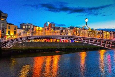 From Flickr “hapenny Bridge Over The River Liffey At Night Dublin
