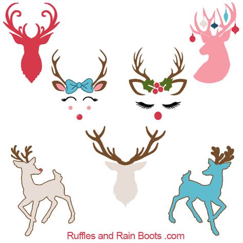 Free Reindeer SVGs and Antler SVGs for Christmas Crafts