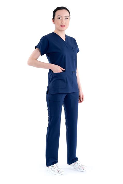 comfortable indigo blue nurse scrub set nurse uniform custom etsy in 2022 medical outfit