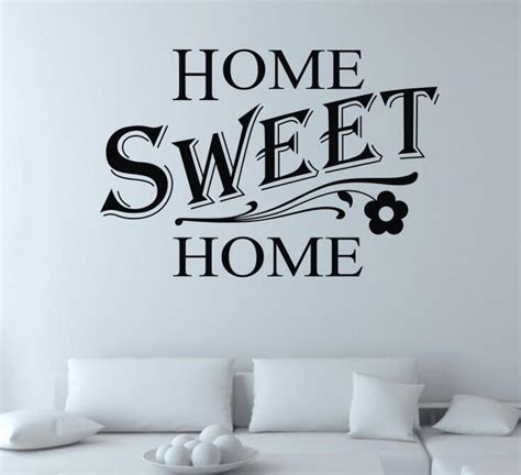 Diy Home Sweet Home Quote Wall Sticker Living Room Vinyl