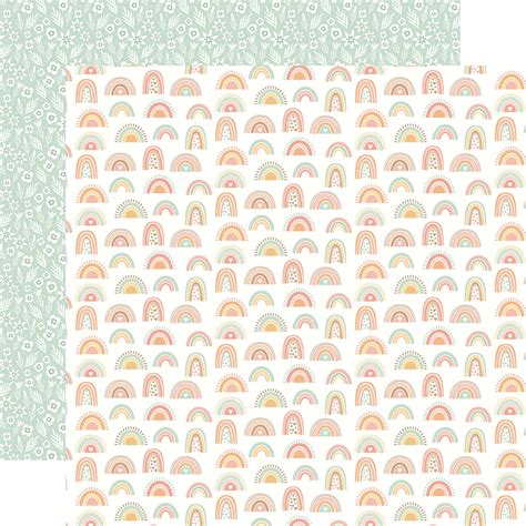 Our Baby Girl Double Sided Cardstock 12x12 Delightful Rainbows