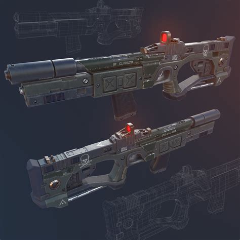Artstation Sci Fi Gun Sniper Concept