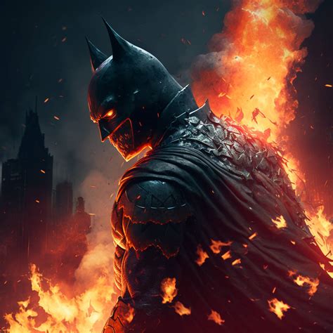 Angry Batman Gotham City In Flames By Apne3d On Deviantart