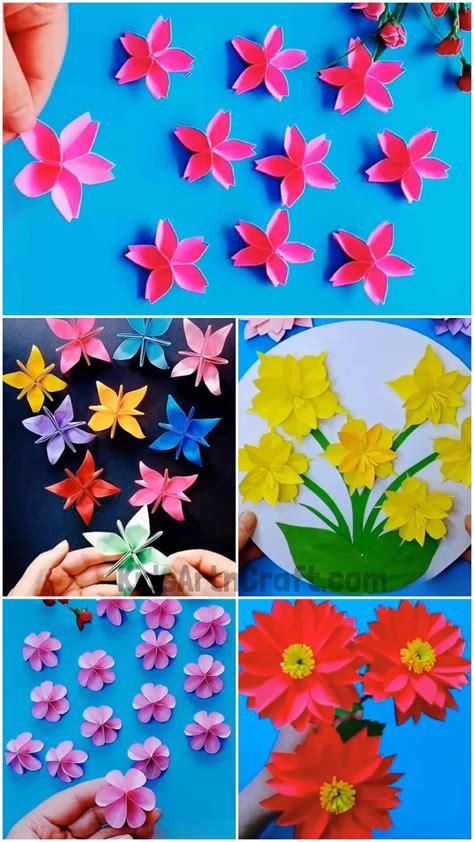 Creative Paper Flower Craft Ideas To Make In Easy Steps Kids Art And Craft