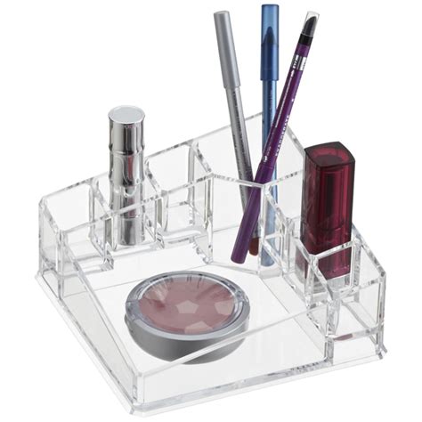 Acrylic Corner Makeup Organizer The Container Store
