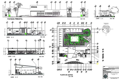 Landscaping Building Plan Detail Dwg File Cadbull