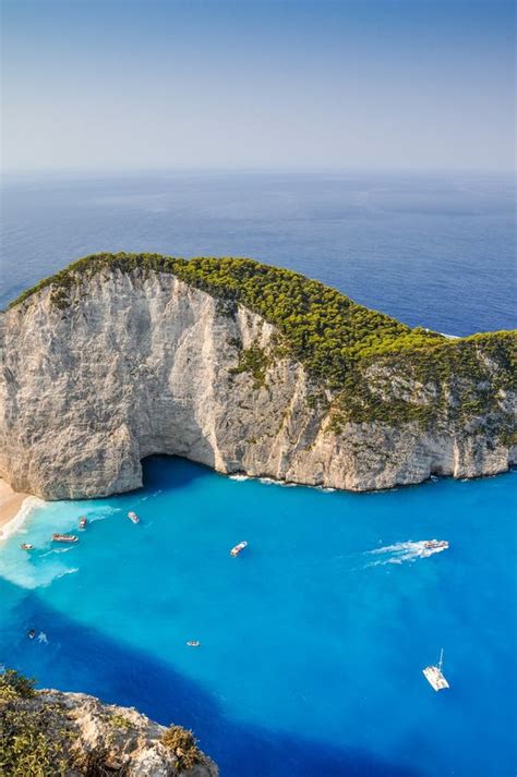 Navagio Shipwreck Beach Zakynthos Greece Stock Image Image Of Coast