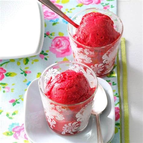 Raspberry Sorbet Recipe Dessert Ingredients Desserts Frozen Desserts