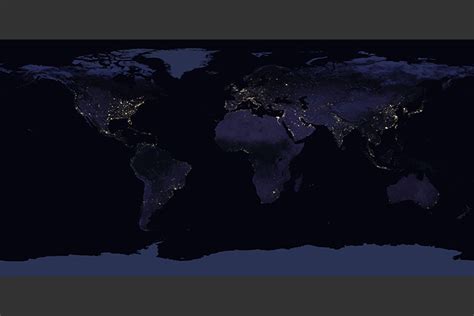 Earth At Night Black Marble 2012 Color Maps V2