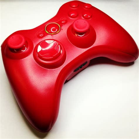A Custom Modded Matte Red Xbox 360 Rapid Fire Controller From