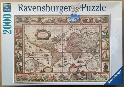 2000 Ravensburger Map Of The World From 1650 Blaeu Rare Puzzles