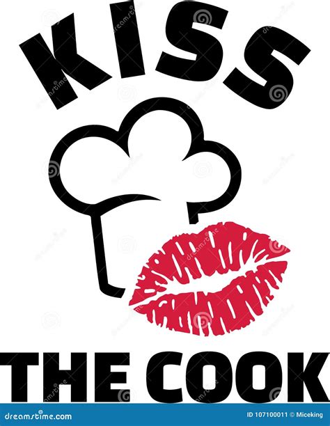 Kiss The Chef Stock Vector Illustration Of Isolated
