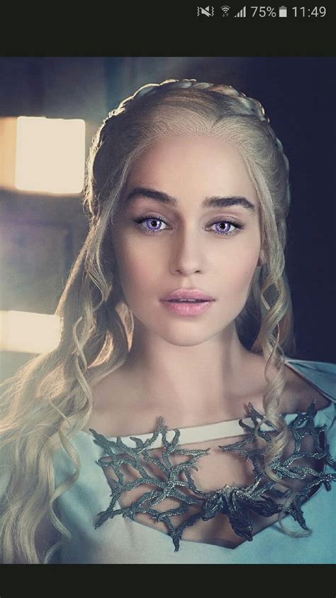 Daenerys Targaryen From Game Of Thrones With Her Natural Purple Eyes