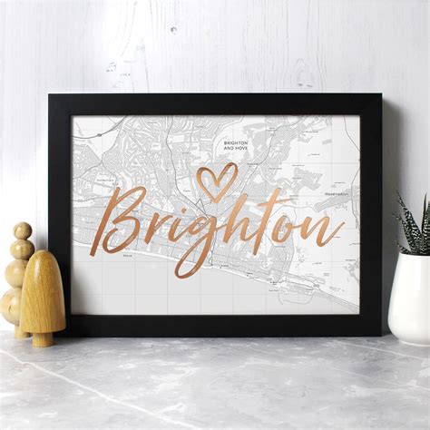 Personalised Map Print With Location In Foil By Jon Hall Design