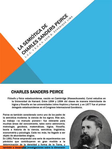 La Semiótica De Charles Sanders Peirce Charles Sanders Peirce