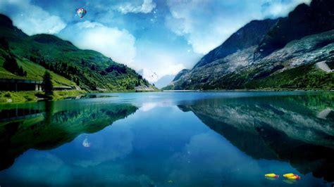 Wallpapers Fair Beauty Mountain And Forest Lake And River Desktop