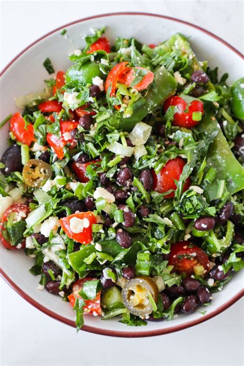 Mediterranean Black Bean Salad With Herbs And Feta Homemade Mastery