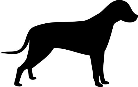 Clipart Standing Dog Silhouette