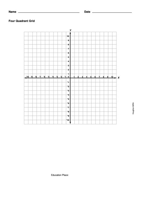 4 Quadrant Graph Paper Printable Pdf Download
