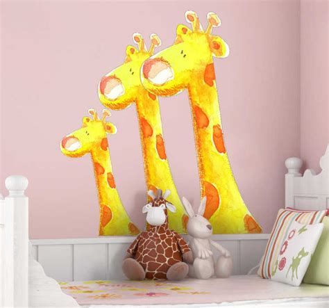 Kids Three Giraffes Wall Sticker Tenstickers