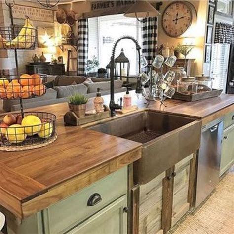 Cool 99 Gorgeous Rustic Farmhouse Kitchen Decoration Ideas More At