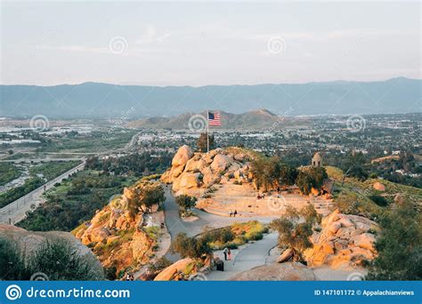 View Of The Summit Of Mount Rubidoux In Riverside California Editorial