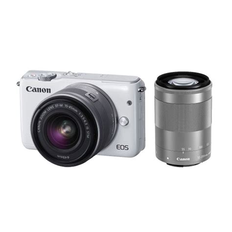 Jual Canon Eos M10 Ef M 15 45mm And 55 200mm Kamera Mirrorless Putih Di