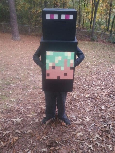 Enderman Costume Only Took 400 To Make This Minecraft Party Cool Costumes Diy Crafts