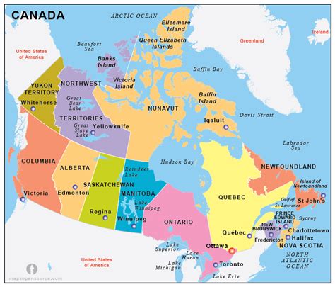 Free Canada Map Map Of Canada Free Map Of Canada