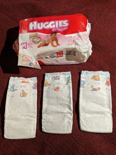 3 Vintage Huggies Ultratrim Diapers Size Medium From 2000 Ebay