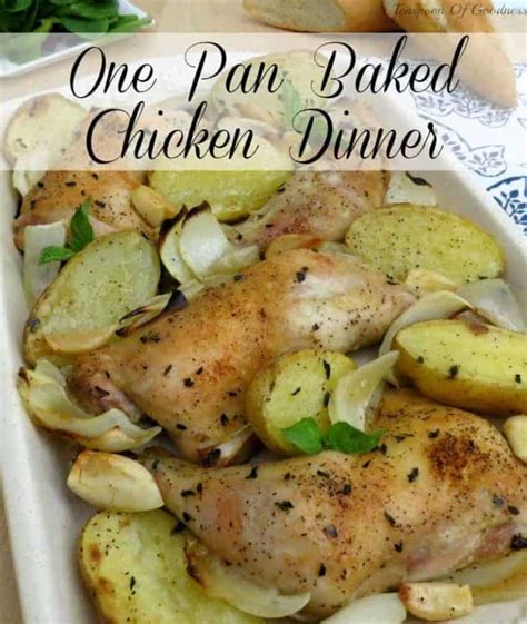 One Pan Baked Chicken Recipe Teaspoon Of Goodness
