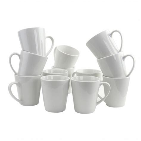 They are available in a wide range of different shapes and handle. GIBSON HOME Noble Court 12 oz. White Coffee Mug (Set of 12 ...