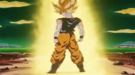 Goku Se Transforma En Super Saiya Jin Por Primera Vez Youtube