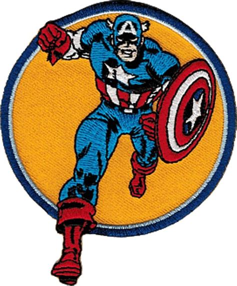 Marvel Comics Captain America Run Iron On Patch P3350 Captain America