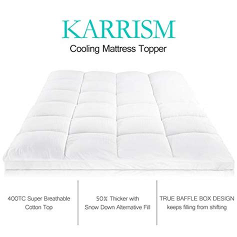 Karrism Extra Thick Mattress Toppertwin Cooling Mattress Pad Cover