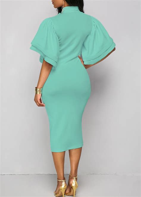 layered sleeve tie neck sheath dress on sale only us 34 90 now buy cheap layered sleeve tie