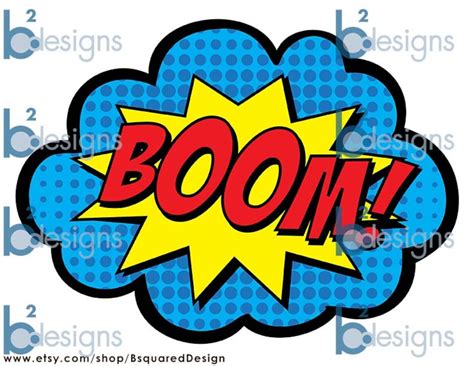 Superhero Signs Boom Pow Zap Bam Pop 85 X 11 Printed Etsy