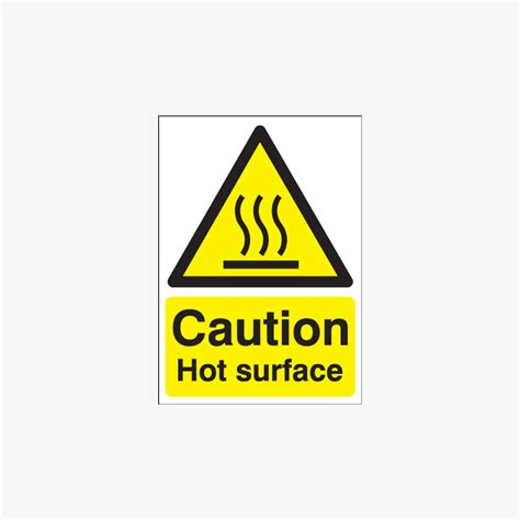 A4 Caution Hot Surface Self Adhesive Signs Safety Sign Uk