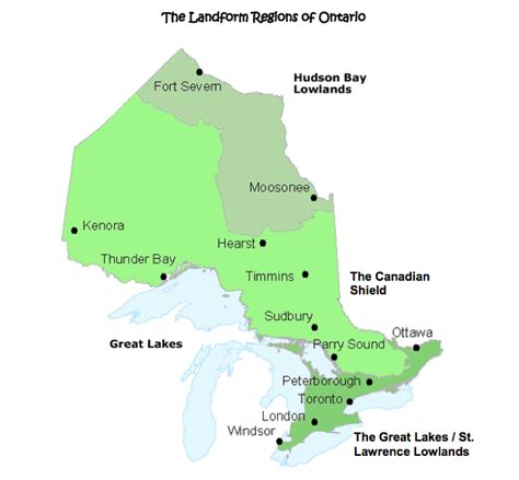 Landforms Of Ontario Communities In Ontario